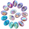 Factory wholesale AB Crystal Stone Ellipse shape Colored rhinestones for Clothes dress