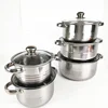Kitchenware double handle Stainless Steel Kitchen Induction Cookware Pots and Pans Set