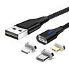 Wholesale mobile phone accessories cable led magnetic fast charge usb charging cable micro cable lighting phone data cables