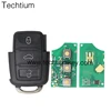 for VW remote key with 3 button remote control key 1J0 959 753 DJ 315MHZ folding flip car key case transponder shell