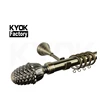 KYOK Morocco market windows accessories pineapple finials with curtain pipe rods set