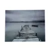 Nature Seaside contemporary digital printing on canvas with led painting