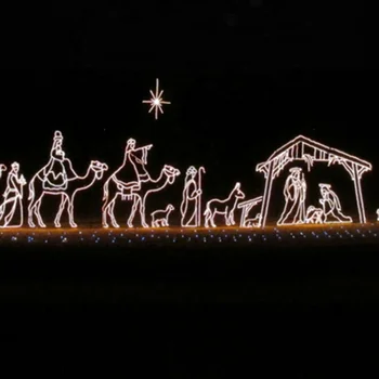Outdoor 2d Led Rope Light Nativity Scene Jesus Christmas Light