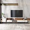 Modern Luxury TV Stand White High Gloss And Square Coffee Table Combination Nordic Living Room Wood Furniture Set