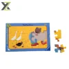 3years kids educational toy paper material 15pcs jigsaw puzzle with frame