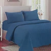 High quality solid sewing bedcover set blue bedding set comforter