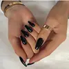 TSZS high quality professional long design false acrylic nails tips full cover transparent ballerina nail tips