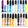 24 100g Expression Jumbo braiding hair Ombre Braiding Hair Extension Purple Green synthetic hair box braids