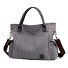 Women's Canvas Handbags High Quality Female Hobos Single Shoulder Bags Vintage Solid Multi-pocket Ladies Totes