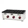 LPG gas Obanyaki Maker red beans cake baking equipment machine with 32 holes