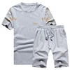 Ready to ship men summer casual clothing track suit, chic 2 pcs sets for men in stock wholesale