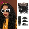 XBL deep wave virgin cuticle aligned human hair extension, 2/3pcs hair bundles with closure/ frontal