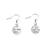 Funny Simple Stainless Steel Personalized Custom Engraved High Polished Dangling Earrings