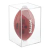 Factory CUSTOM clear lucite Acrylic Football Display Cube Case display for american football memento gifts storage