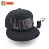 Wholesale Neon Led Lights Snapback B-boy Cap EL Panel Love Letter Cap Luminous Sport Hat Rave Costume Party Supplies