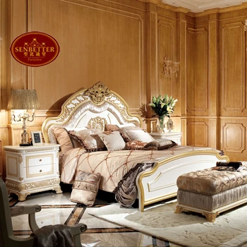 0062 New Arrival White Gold French Style Bed Set Noble Solid Wood Bedroom Furniture Buy French Bed White Bedroom Set Wood Bedroom Set Product On