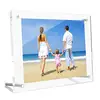 Customized rectangular clear acrylic photo frames, desktop lucite picture display blocks, plexiglass photo holders