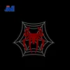 Spider in web Rhinestone bling hot fix transfer iron on for apparel