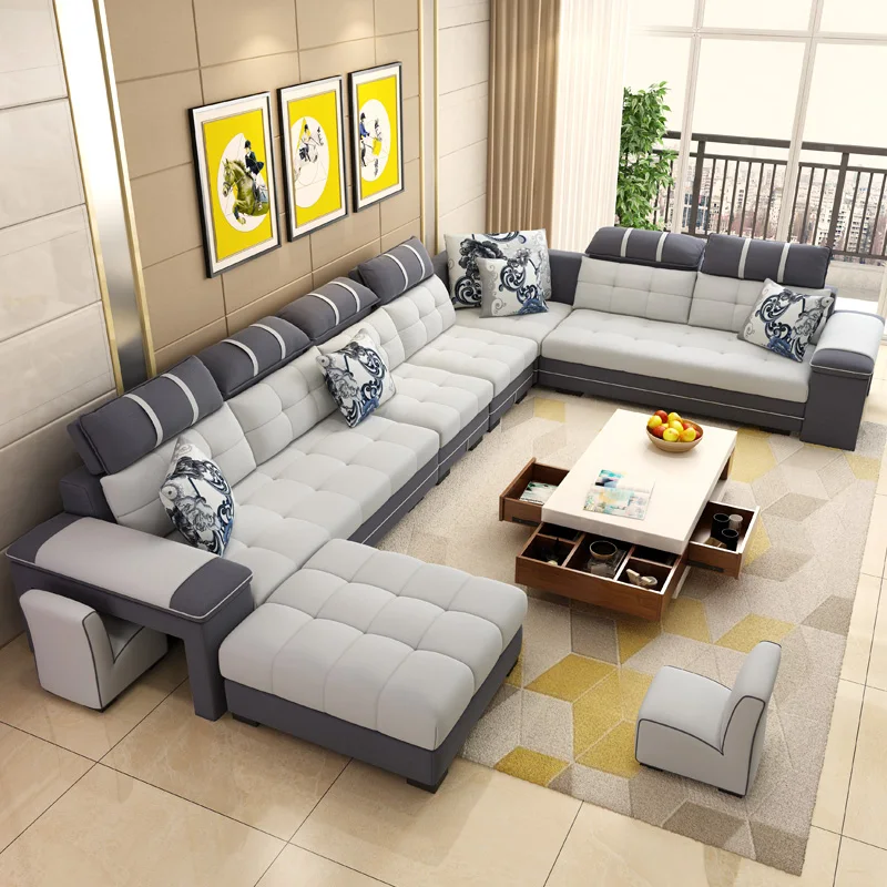 Sofa Set Möbel Neue Modell Funktions Pu Stoff Liege Sofa Kopfstütze