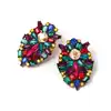 CM-XY 1734 wholesale fashion crystal color stone earrings, multi color earrings for women