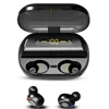 Bluetooth wireless earbuds tws 5.0 waterproof microphone bt headphone with charging case and touch control