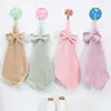 Towels Bathroom Hanging Wipe Bath Towel Beach Towel Multifunction Soft Plush Fabric Kitchen Hand Towel With Bowknot