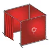 PVC material infused UV Protection Manual Safe Welding strip Screen Booth metal sliding curtains colour Outdoor Wall Cladding