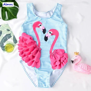 girls flamingo swimsuit