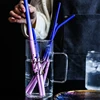 New Creative straw metal drinking straw color changing stainless steel
