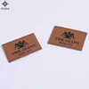 Garments leather back wash water real leather labels for jeans