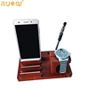 factory wholesale walnut wood usb dock charging station for mobile phone / tablet / pen / smart watch