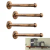 Custom Size Bronze Color Rustic Industrial Pipe Shelf Brackets Wall Mounted Garage Hooks Floating Shelf Hanging Decor