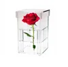 2019 Custom wholesale acrylic single flower box logo for rose display /storage direct factory