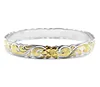 Hand carved hawaiian heirloom jewelry customized golden bracelet bangle