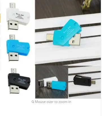 3 Colors Mini Micro USB 2.0 OTG AdapterTF Card Reader for Android Phones Exteral Portable USB SD Card Reader Suppion - USBSKY | USBSKY.NET