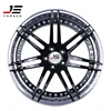 Wholesale Factory Price 2 piece Black and Silver 7 Spoke Forged Aluminum Alloy Rims
