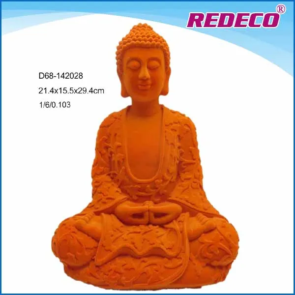 red resin laughing buddha