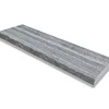 flamed and brushed Nero Santiago granite step