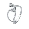 14323 Xuping fashion mexico latest silver color ring design openable butterfly adjustable stone Anillo, jewelry white gold