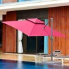 Double roof outdoor umbrella for swimming pool