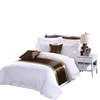 China Wholesale White Plain 100% Cotton Percale Bed Linen Star Hotel Bedding Set