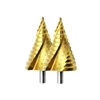 HSS4241 Titanium coating Step drill bits 6 10 15 20 25 30 35 40 45 50 55 60 65mm 13 steps spiral flute Hex shank