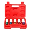 Colorful 5pcs Lug Nut Thin Wall Deep Tyre Impact Socket Set Tool