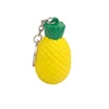 pineapple keychain PU foam stress ball with key rings fruit shape for promotion