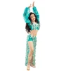 RT353 Wuchieal 2019 New Design Sequin Cloth Belly Dance Suit for Kids