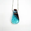 Factory supply moon style resin wood pendant resin stone wood necklace clear resin sandalwood chain