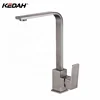 Deck mounted kitchen faucet stainless steel brushed nickel sink faucet square 304 kitchen taps