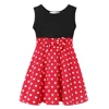 Kids Girl Princess Summer Dress for Child Mickey Casual Cotton Birthday Costume