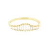 LOZRUNVE Art Deco Fashion Baguette Diamond Engagement Ring Jewelry