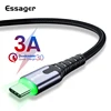 Essager LED Lighting 3A Type C USBC Fast Charging Data Sync Cable for Xiaomi 9 Samsung S10
